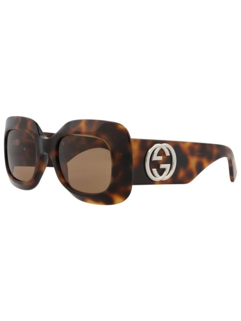 New Gucci Womens Square/Rectangle Havana Havana Brown Fashion Designer Sunglasse
